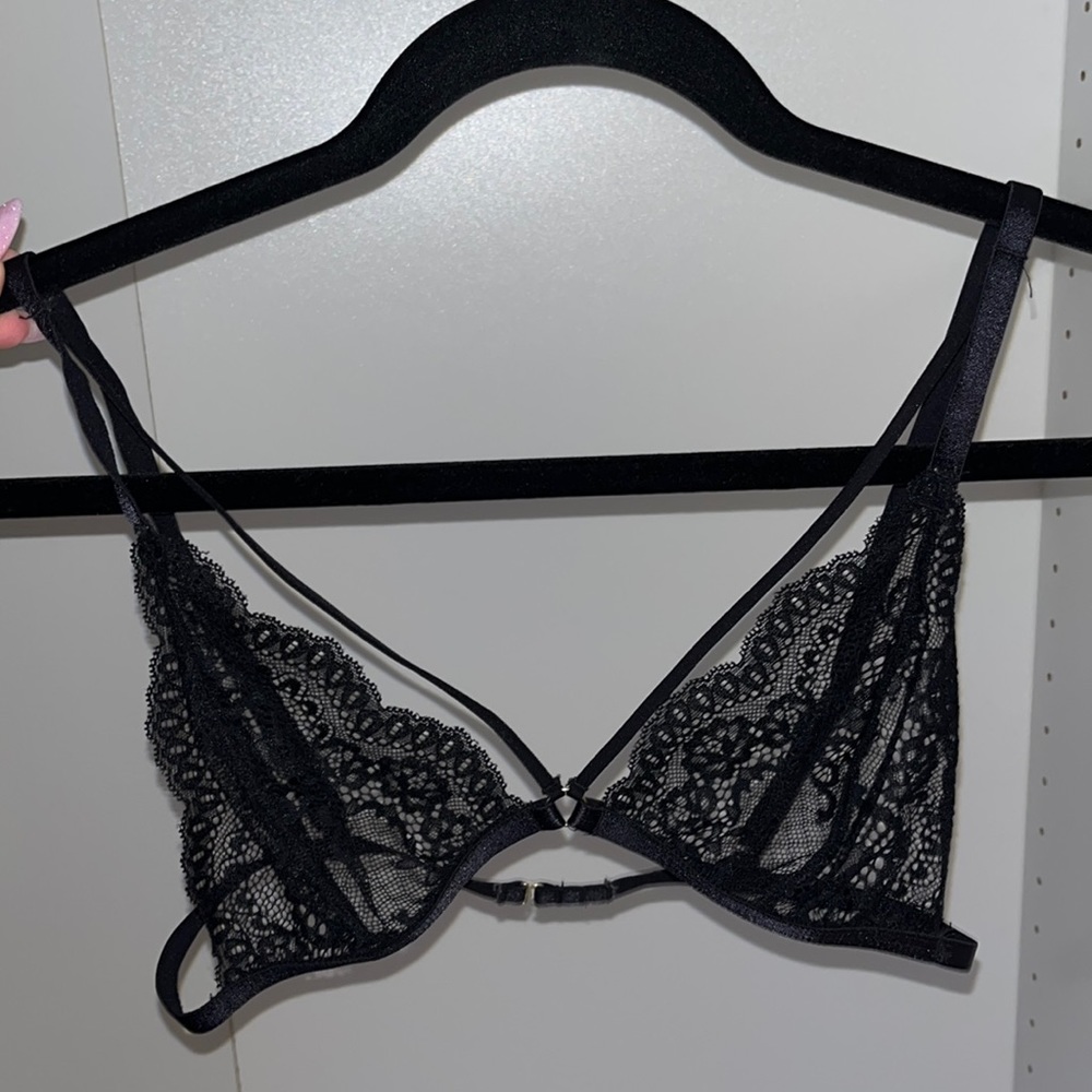 Black lace bralette